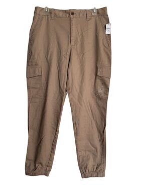 NWT GAP Girlfriend Cargo Joggers khaki Size 12